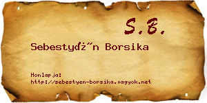 Sebestyén Borsika névjegykártya